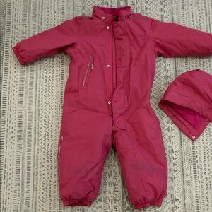 Cozy Pink Snowsuit with Hood - Reima 3t